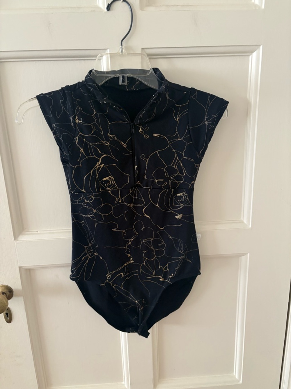 Gorgeous black and gold leotard